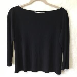 Max Studio Black Long Sleeve Top